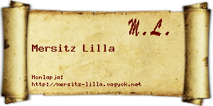 Mersitz Lilla névjegykártya