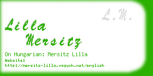 lilla mersitz business card